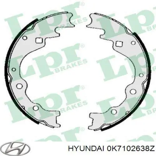 0K7102638Z Hyundai/Kia Барабанные тормозные колодки