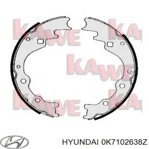 Тормоза рабочие задние ножные и тормозные барабаны Hyundai/Kia 0K7102638Z цена, от 27.49 USD