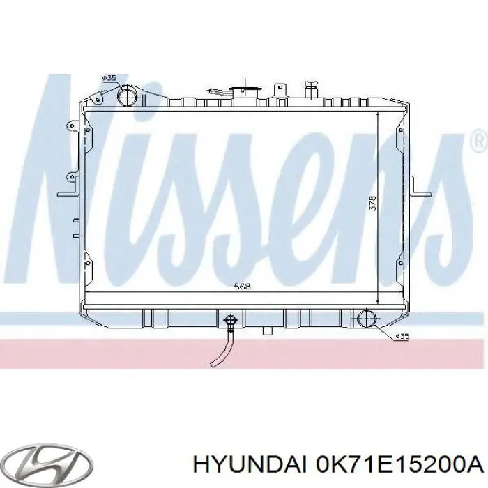 0K71E15200A Hyundai/Kia радиатор