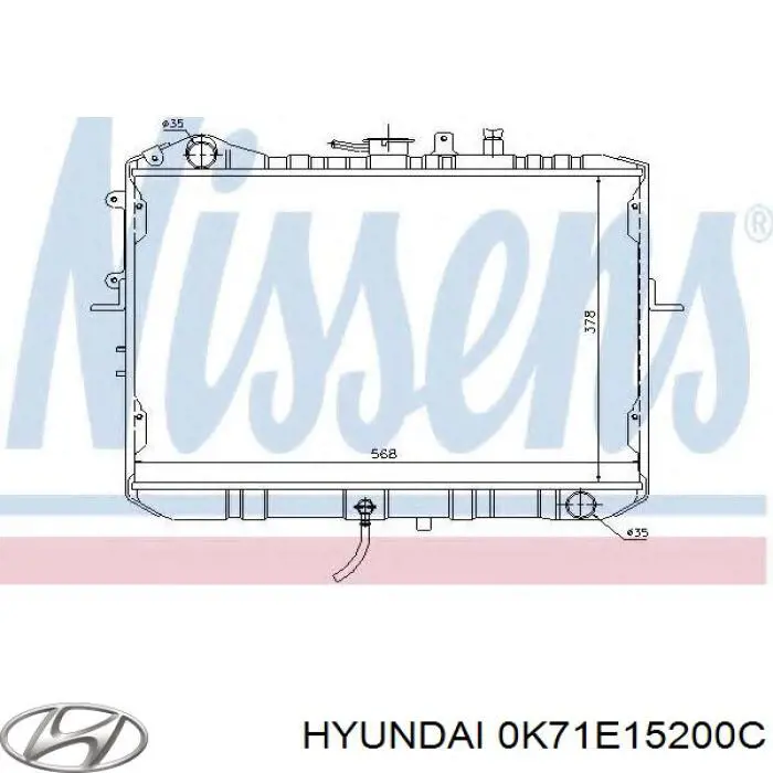 Радиатор 0K71E15200C Hyundai/Kia