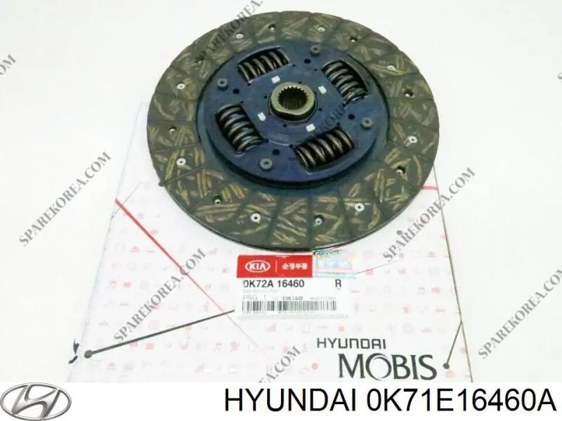 Диск сцепления 0K71E16460A Hyundai/Kia