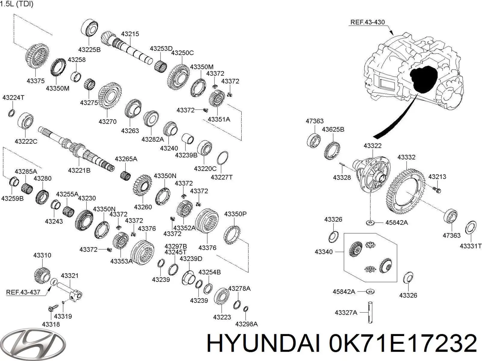  0K71E17232A Hyundai/Kia