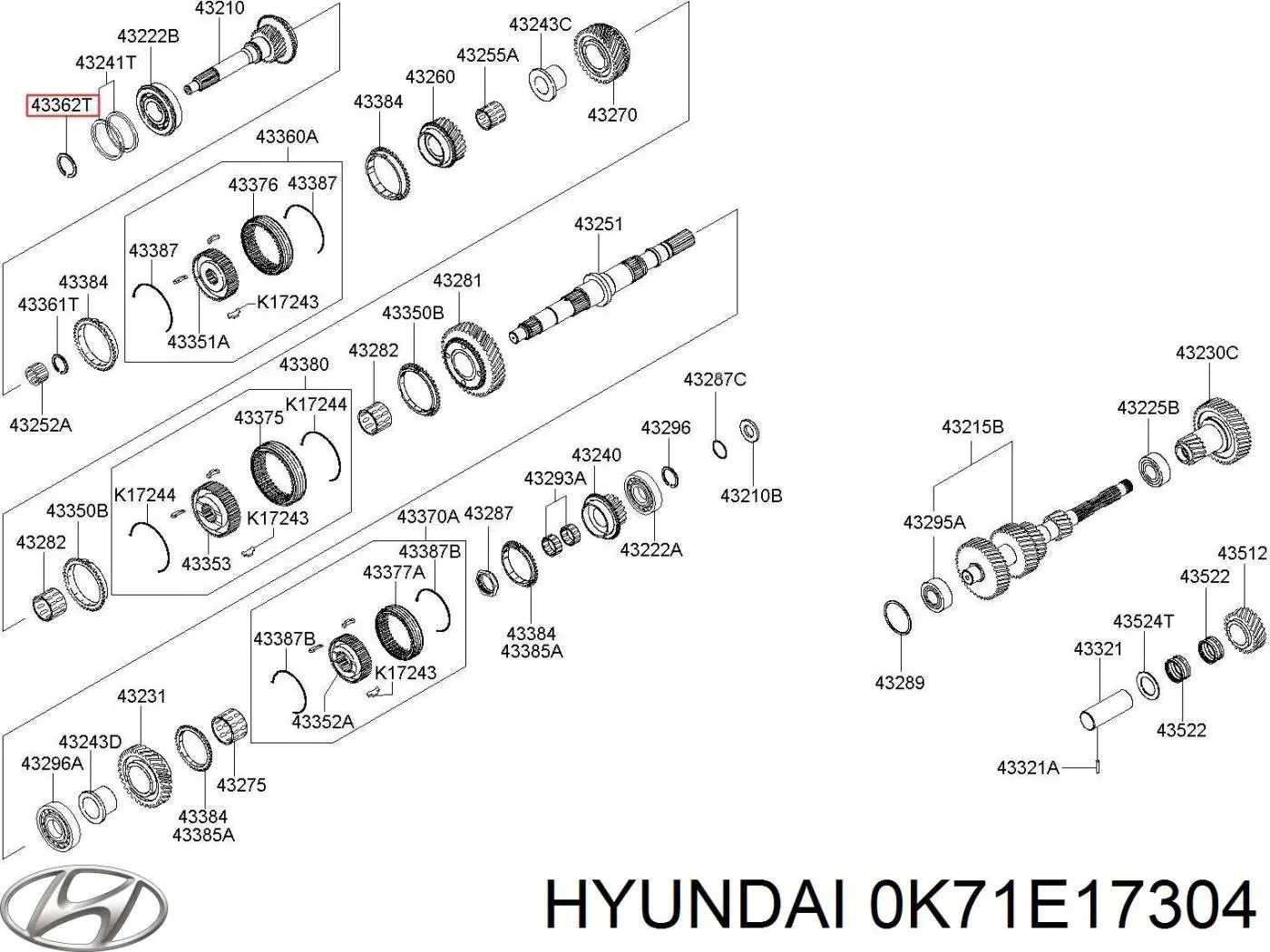 0K71E17304 Hyundai/Kia 