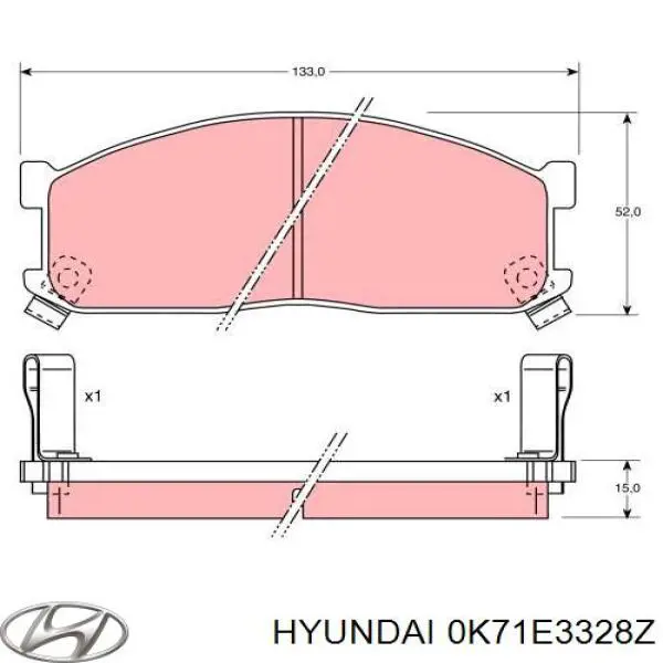 Купить 0K71E3328Z Hyundai/Kia Колодки тормозные