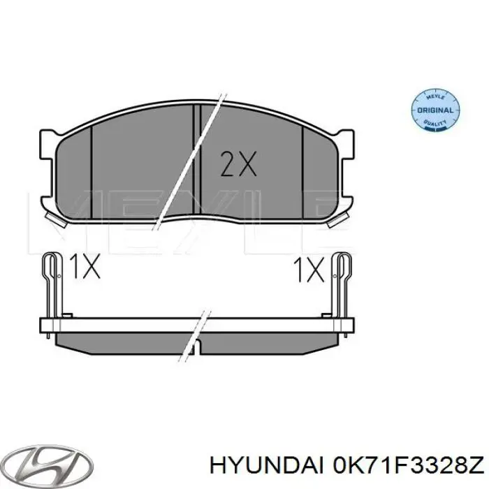 Передние тормозные колодки 0K71F3328Z Hyundai/Kia