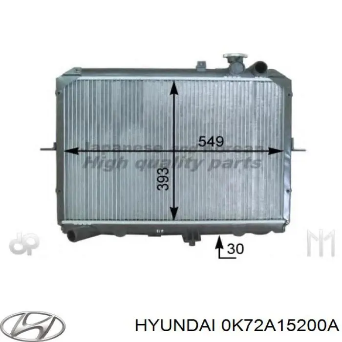 Радиатор 0K72A15200A Hyundai/Kia