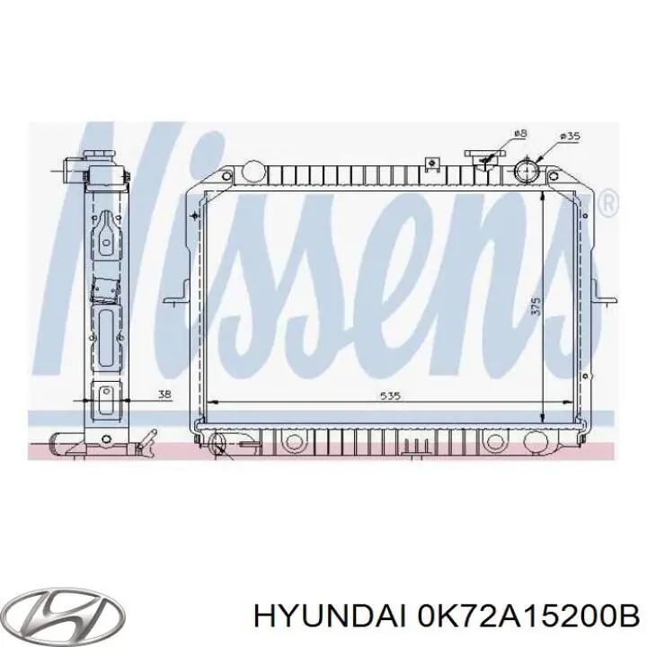 Радиатор охлаждения двигателя Hyundai/Kia 0K72A15200B цена, от 102.13 USD