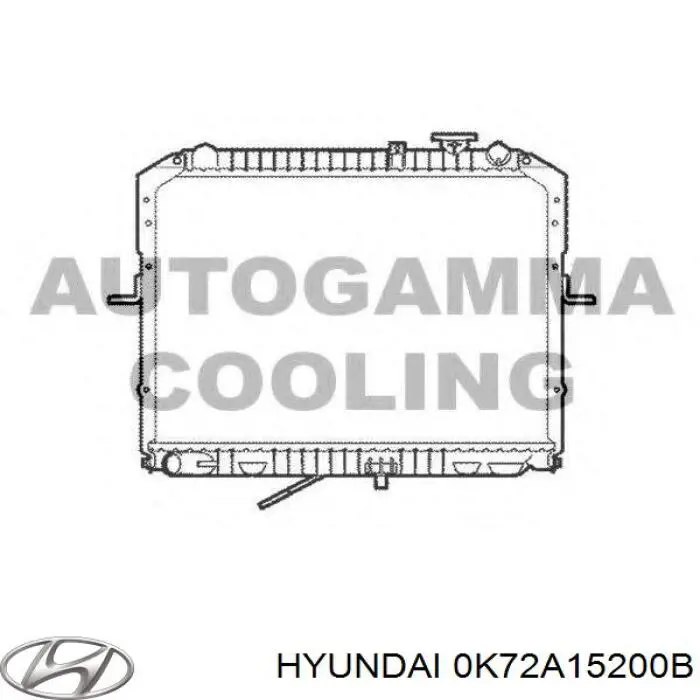 Радиатор 0K72A15200B Hyundai/Kia