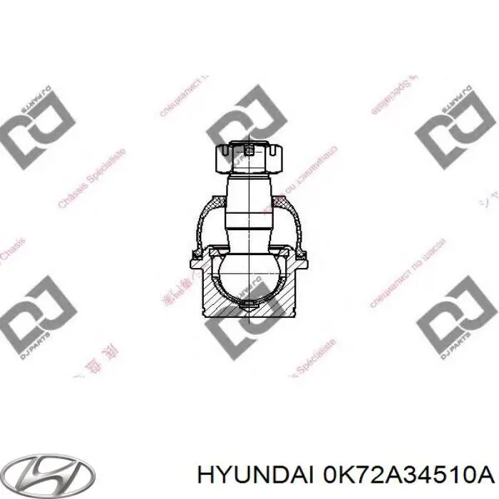 Нижняя шаровая опора 0K72A34510A Hyundai/Kia