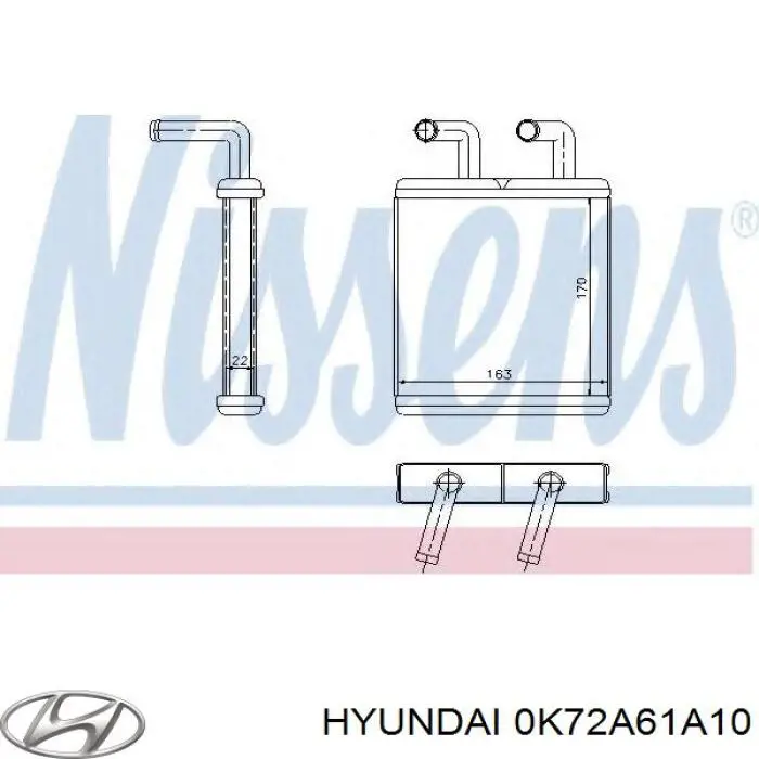 Радиатор печки (отопителя) Hyundai/Kia 0K72A61A10 цена, от 88.66 USD