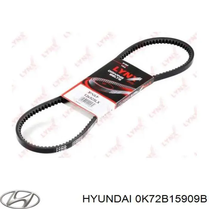 Ремень генератора 0K72B15909B Hyundai/Kia