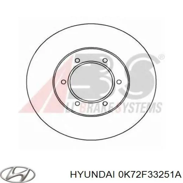 Передние тормозные диски 0K72F33251A Hyundai/Kia