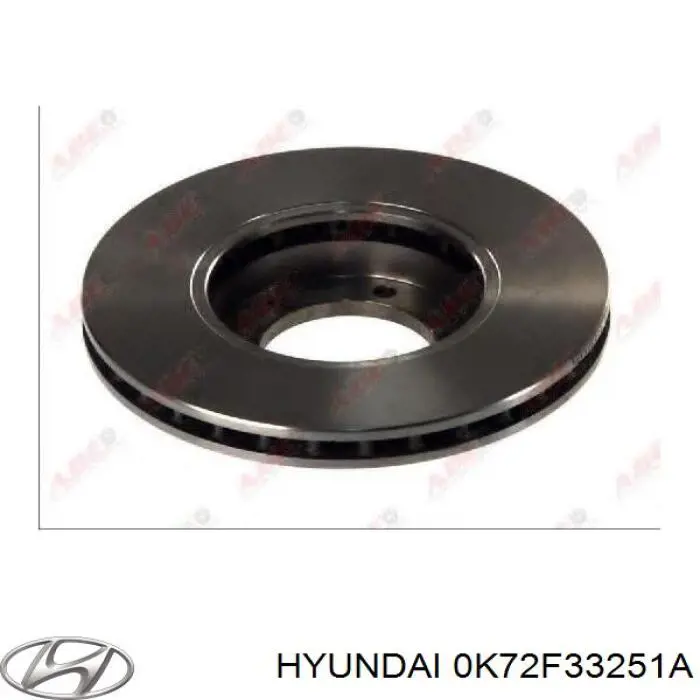 Передние тормозные диски 0K72F33251A Hyundai/Kia