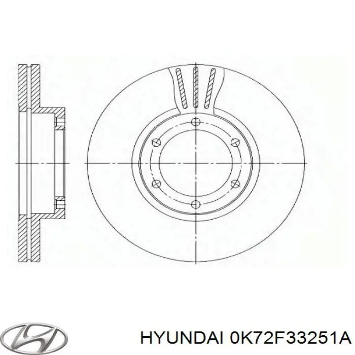 Тормоз дисковый передний Hyundai/Kia 0K72F33251A цена, от 39.60 USD