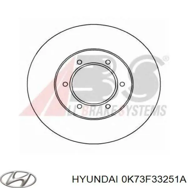 Передние тормозные диски 0K73F33251A Hyundai/Kia