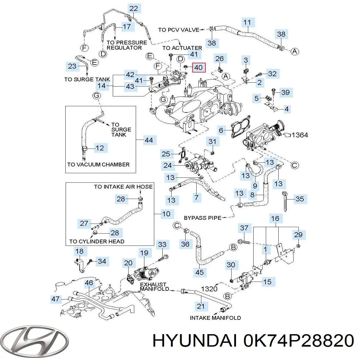  0K74P28820 Hyundai/Kia