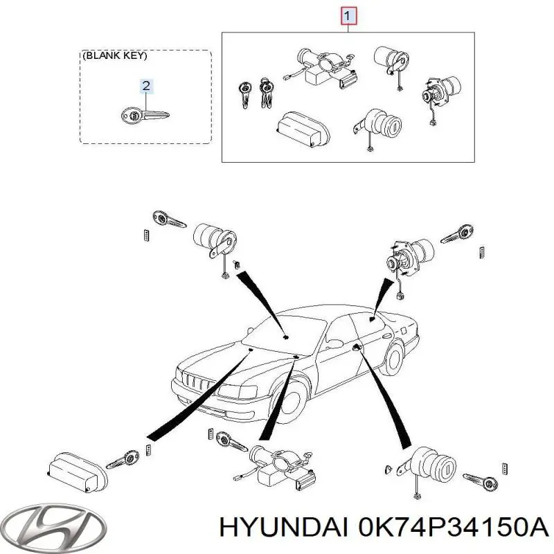 0K74P34150A Hyundai/Kia Стойка переднего стабилизатора