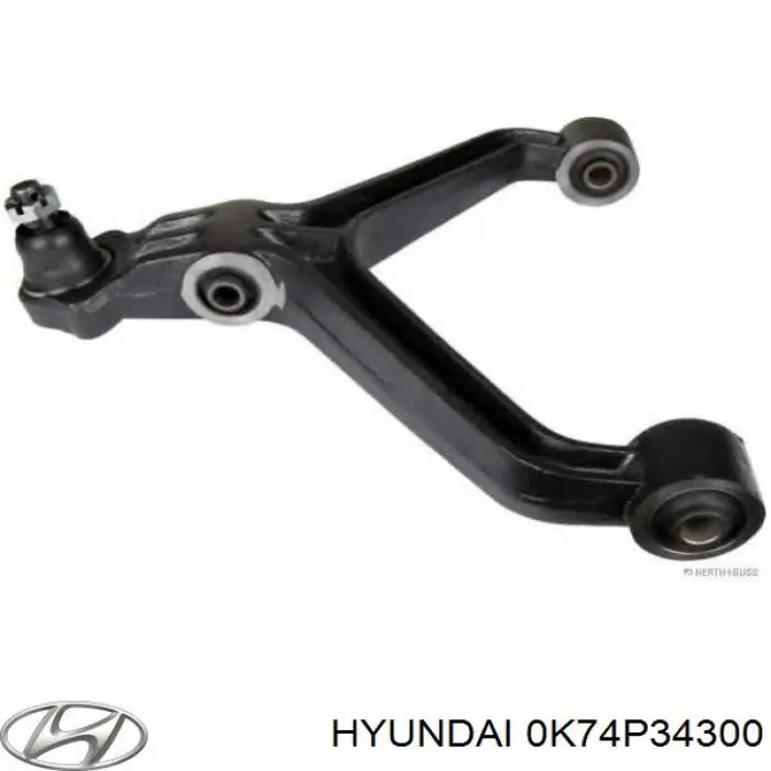 0K74P34300 Hyundai/Kia braço oscilante inferior esquerdo/direito de suspensão dianteira