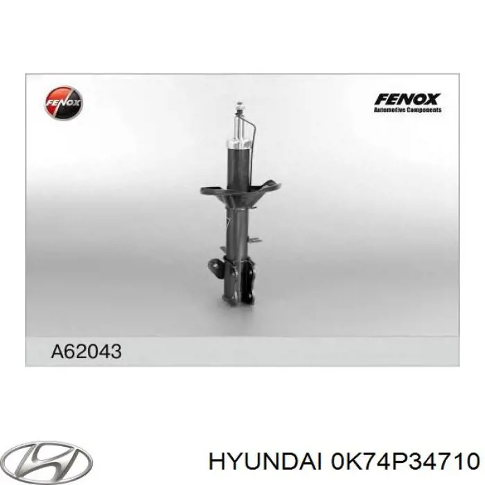 Амортизатор передний правый 0K74P34710 Hyundai/Kia