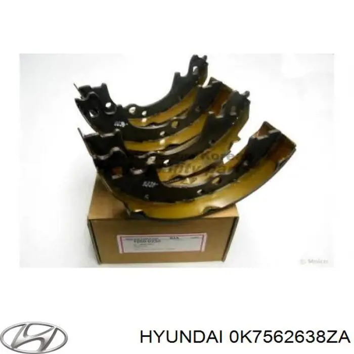 Задние барабанные колодки 0K7562638ZA Hyundai/Kia