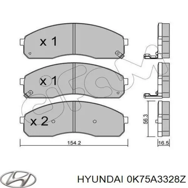 0K75A3328Z Hyundai/Kia Колодки передние