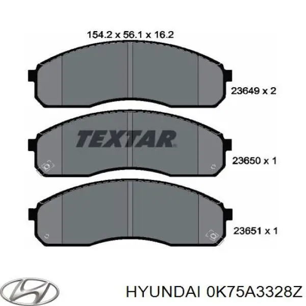 Колодки Hyundai/Kia 0K75A3328Z цена, от 21.05 USD