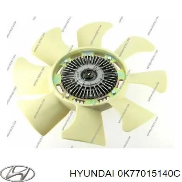 Крыльчатка радиатора охлаждения 0K77015140C Hyundai/Kia