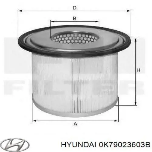 Элемент воздушного фильтра Hyundai/Kia 0K79023603B цена, от 8.90 USD