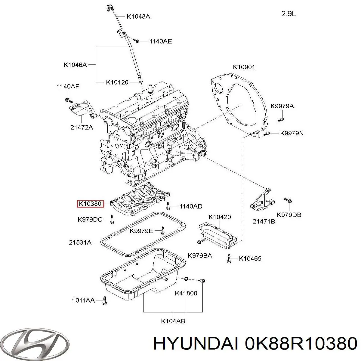 0K88R10380 Hyundai/Kia 