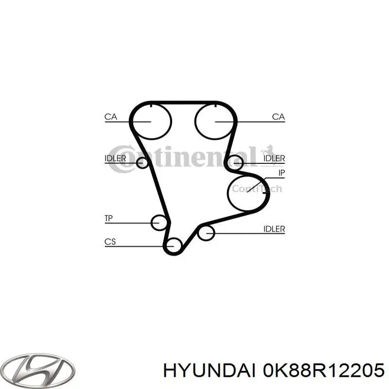 Ремень ГРМ 0K88R12205 Hyundai/Kia