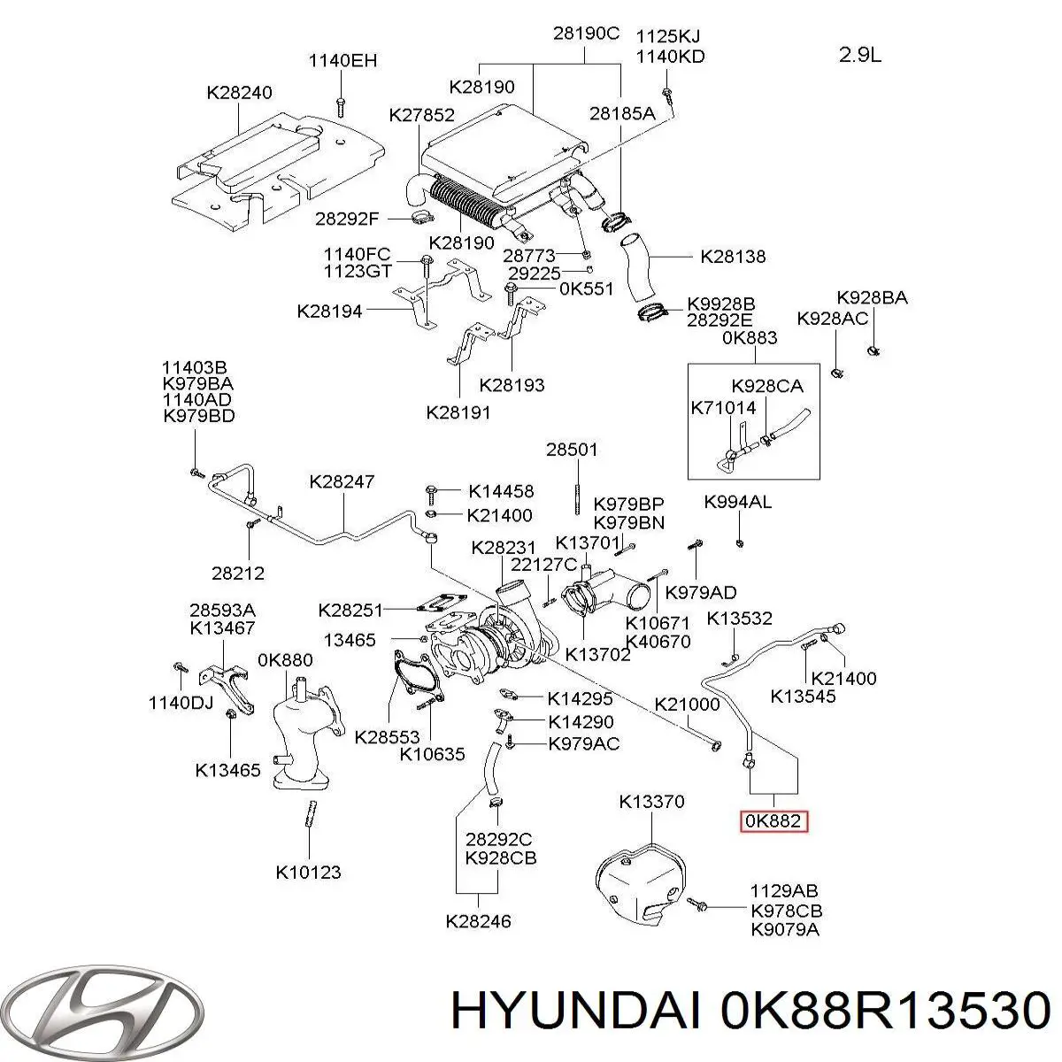  Hyundai/Kia 0K88R13530 цена, от 20.03 USD