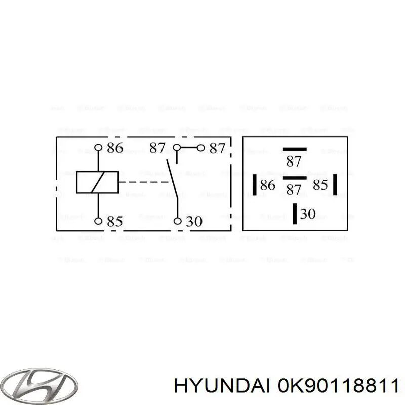 0K90118811 Hyundai/Kia реле электрическое многофункциональное
