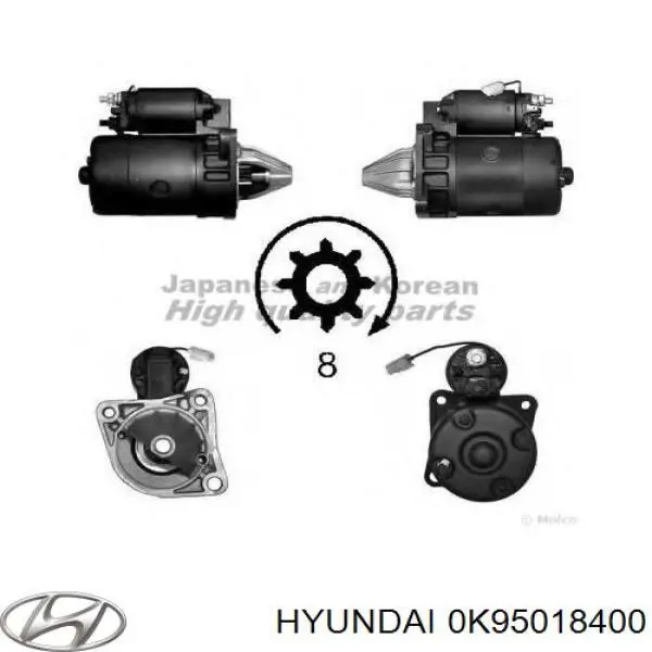 Стартер 0K95018400 Hyundai/Kia