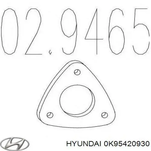 Купить 0K95420930 Hyundai/Kia Уплотнитель приемной трубы глушителя