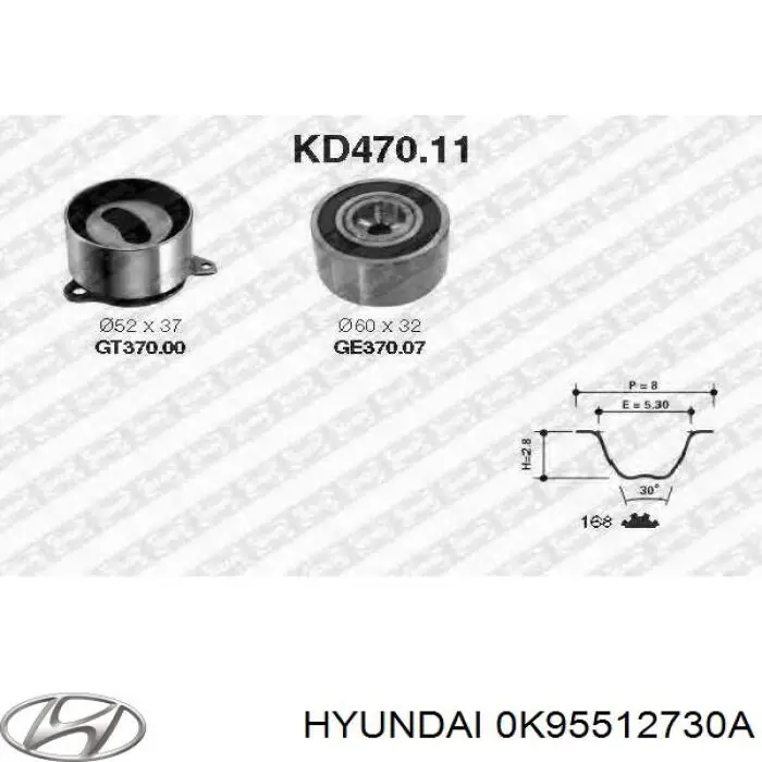 Ролик ремня ГРМ, паразитный Hyundai/Kia 0K95512730A