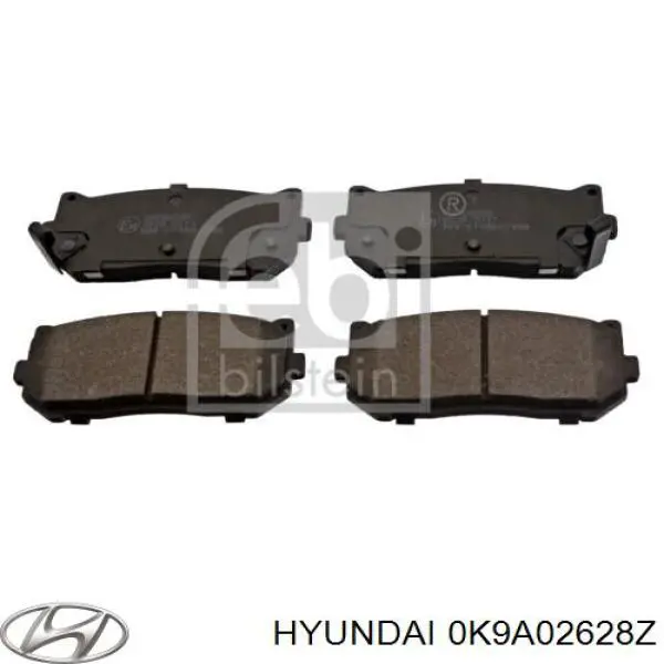 Колодки тормозные задние дисковые HYUNDAI 0K9A02628Z