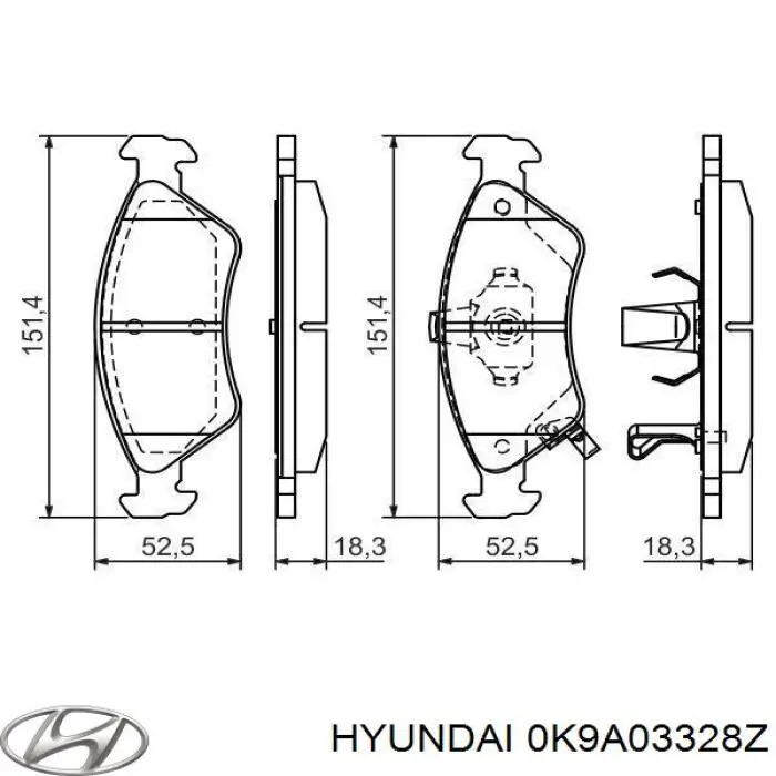 Купить 0K9A03328Z Hyundai/Kia Колодки тормозные