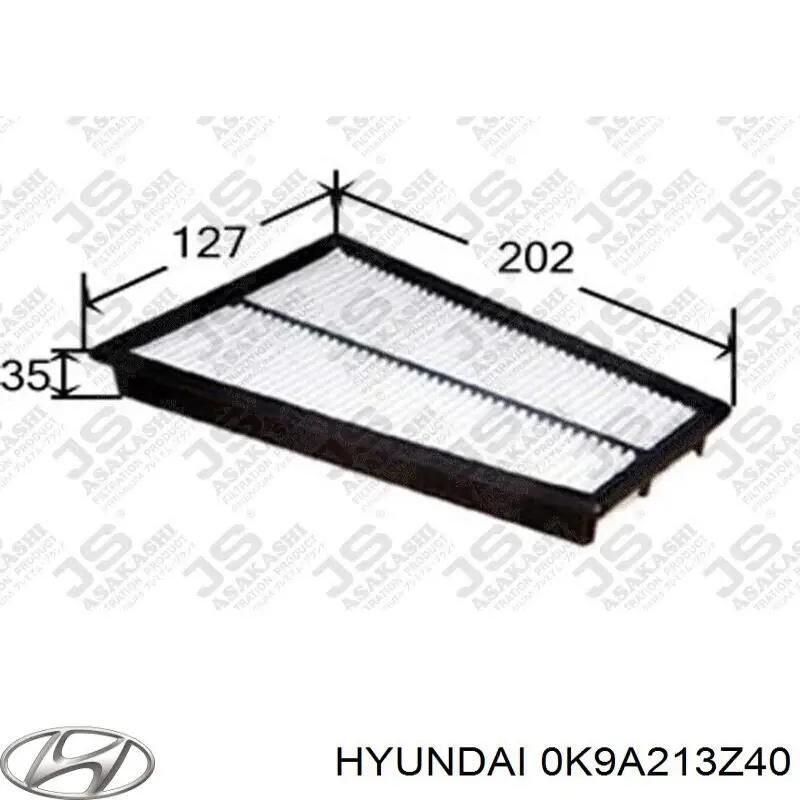 0K9A213Z40 Hyundai/Kia воздушный фильтр