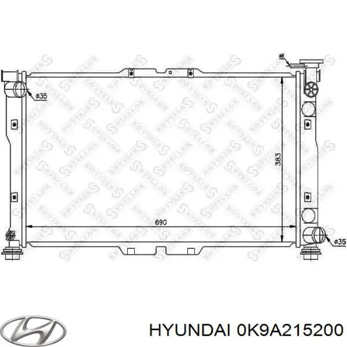 Радиатор охлаждения двигателя Hyundai/Kia 0K9A215200 цена, от 73.16 USD