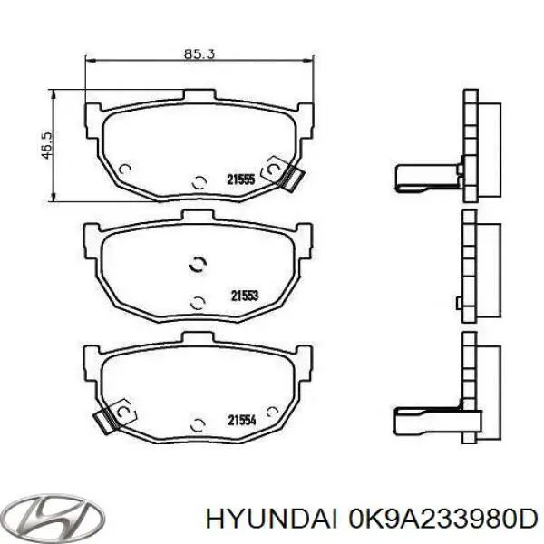 0K9A233980D Hyundai/Kia суппорт тормозной передний правый