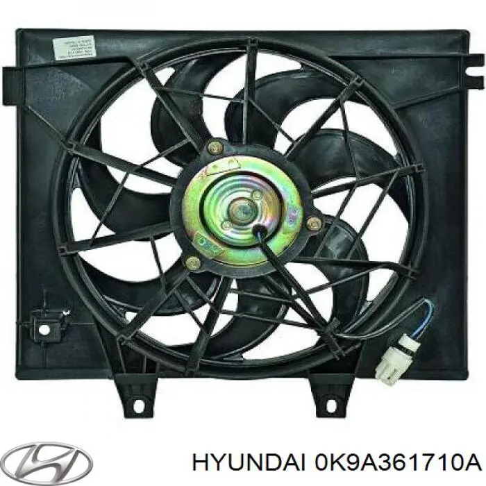 0K9A361710A Hyundai/Kia электровентилятор кондиционера в сборе (мотор+крыльчатка)