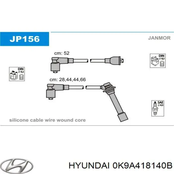 Провода зажигания Hyundai/Kia OK9A418140B цена, от 11.21 USD