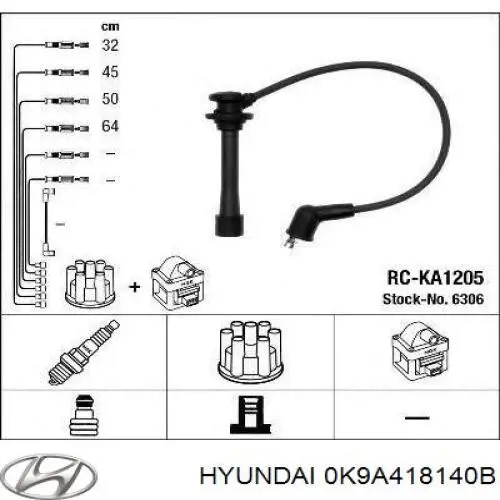 0K9A418140B Hyundai/Kia высоковольтные провода