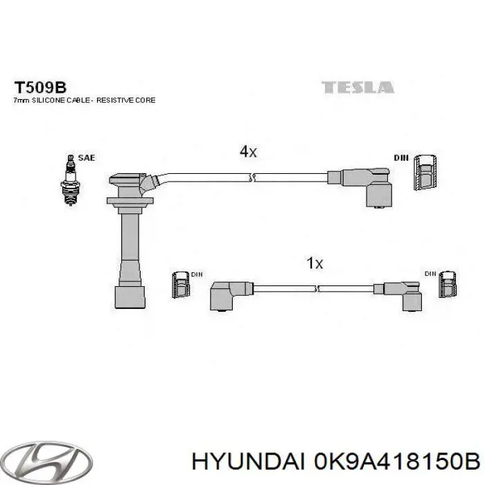 Высоковольтные провода 0K9A418150B Hyundai/Kia