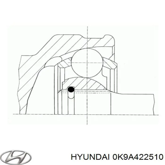 0K9A422510 Hyundai/Kia Наружная граната