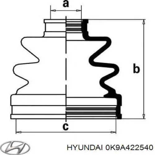 Пыльник шарнира угловых скоростей внутренний передний DAC HY0125 цена, от 14.91 USD