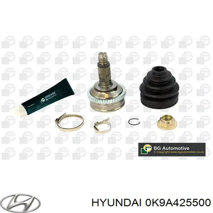 0K9A425500 Hyundai/Kia Полуось передняя, правая