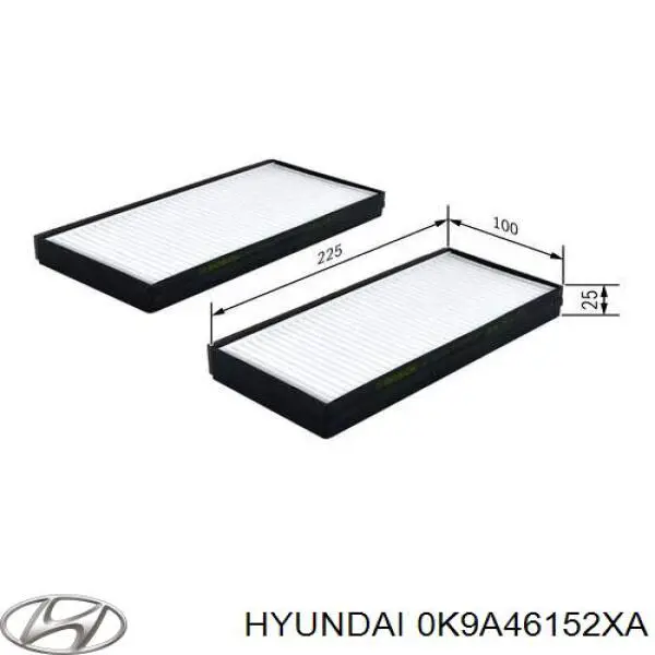 Фильтр воздушный отопителя Hyundai/Kia 0K9A46152XA цена, от 6.63 USD