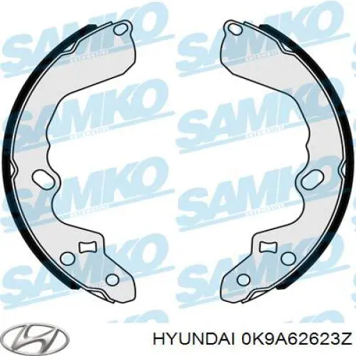 Тормоза рабочие задние ножные и тормозные барабаны Hyundai/Kia 0K9A62623Z цена, от 12.98 USD