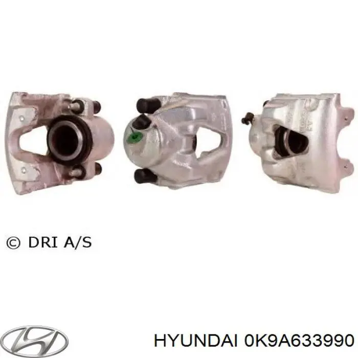 0K9A633990 Hyundai/Kia суппорт тормозной передний левый